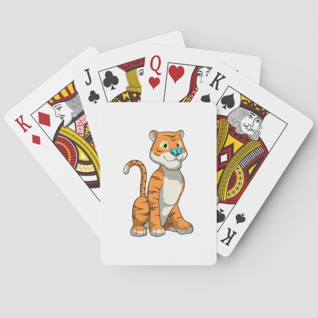 Tiger with Butterfly Playing Cards (Back)