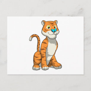 Tiger with Butterfly Postcard