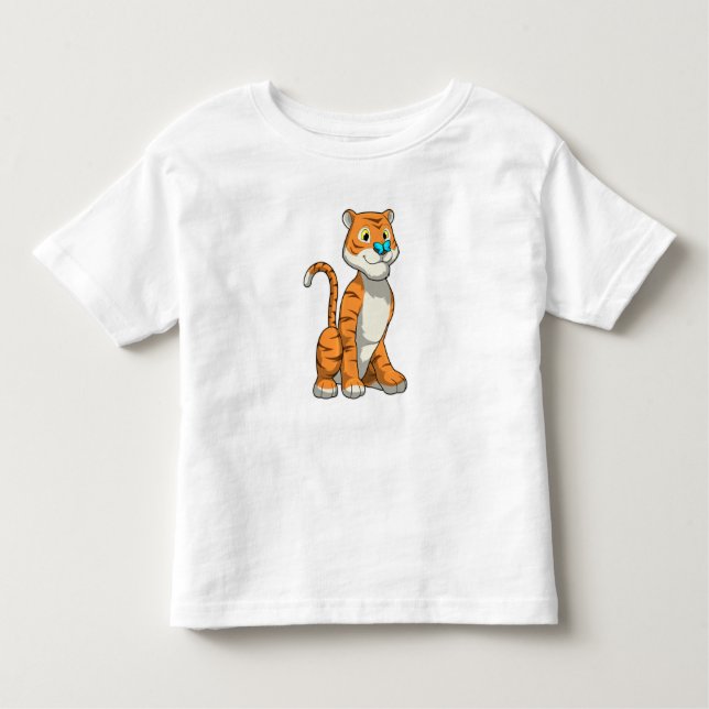 Tiger with Butterfly Toddler T-Shirt (Front)