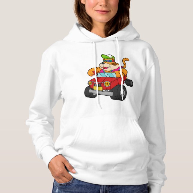 Tiger with Car Hoodie (Front)