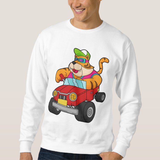 Tiger with Car Sweatshirt (Front)