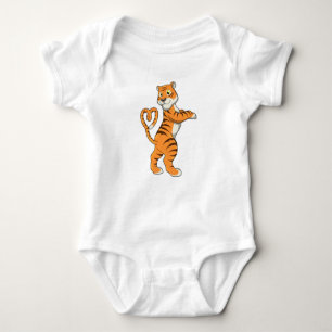 Tiger with Heart Baby Bodysuit