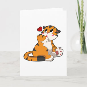Tiger with Heart Card