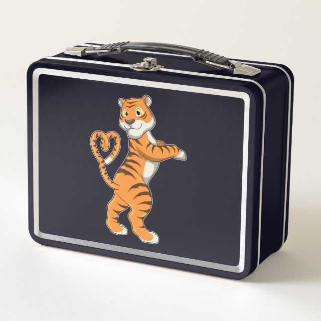 Tiger with Heart Metal Lunch Box (Front)