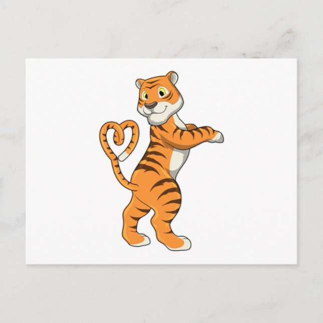Tiger with Heart Postcard (Front)