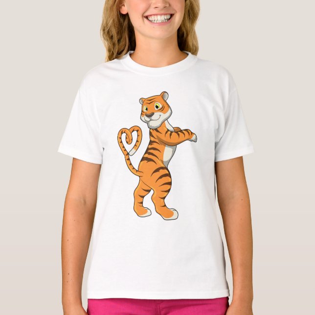 Tiger with Heart T-Shirt (Front)