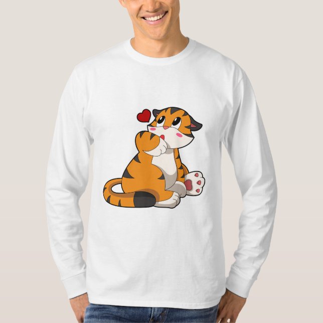 Tiger with Heart T-Shirt (Front)