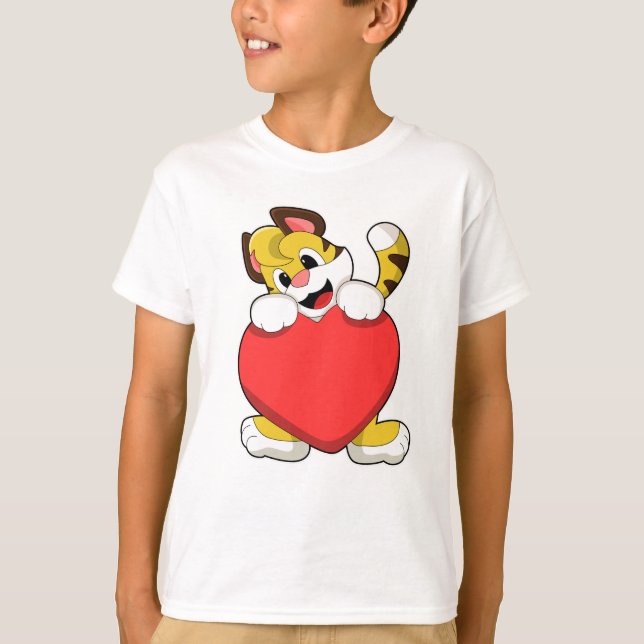 Tiger with Heart T-Shirt (Front)