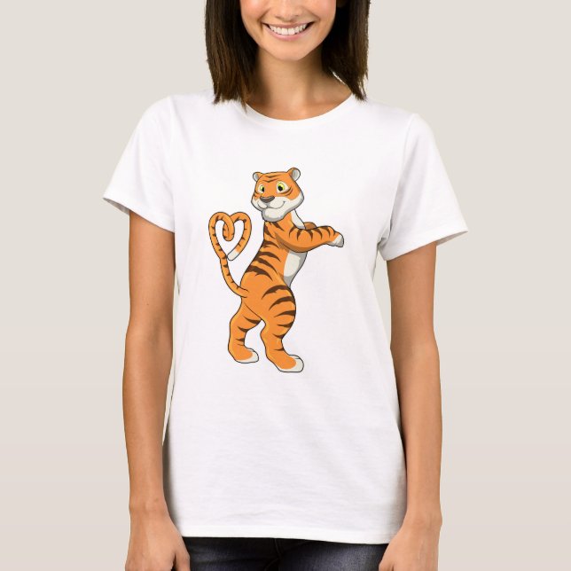 Tiger with Heart T-Shirt (Front)