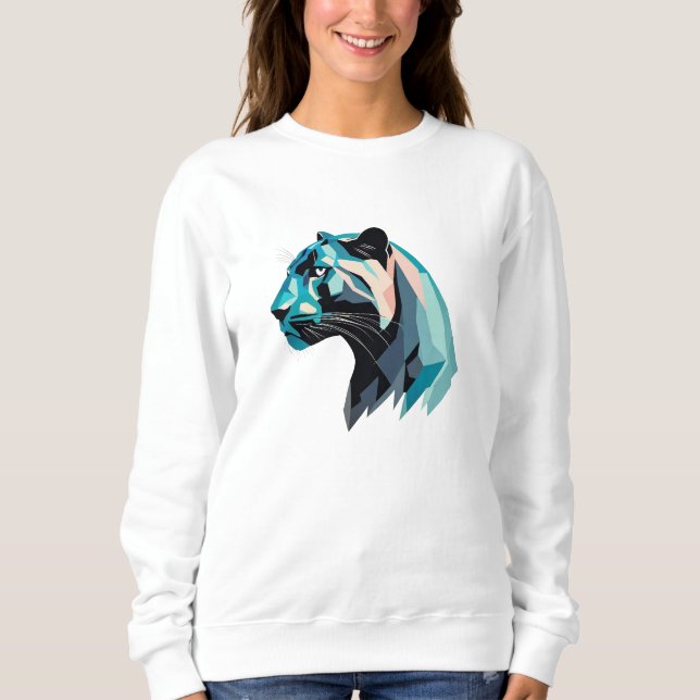 Tiger with Lowpoly Design Sweatshirt (Front)