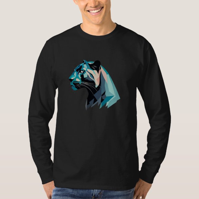 Tiger with Lowpoly Design T-Shirt (Front)