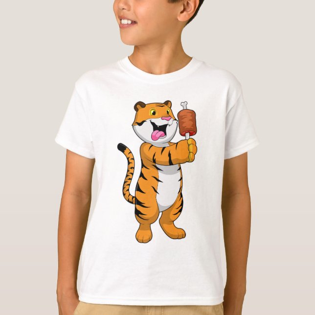 Tiger with Meat T-Shirt (Front)