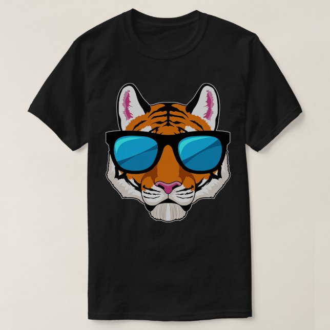 Tiger with Sunglasses 3 T-Shirt (Design Front)
