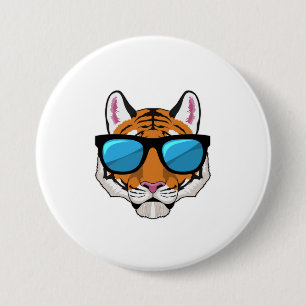 Tiger with Sunglasses 7.5 Cm Round Badge