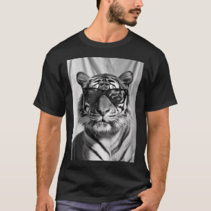 Tiger With Sunglasses Cool Jungle Animal Photo T-Shirt