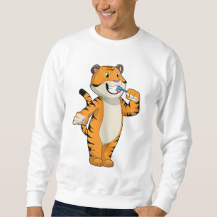 Tiger with Toothbrush Sweatshirt