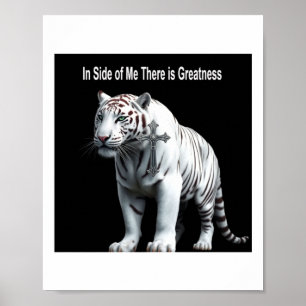 Tiger - Within Me There Is Greatness Sticker Poster