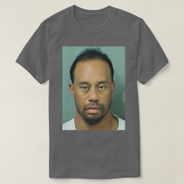TIGER WOODS MUGSHOT T-Shirt (Design Front)