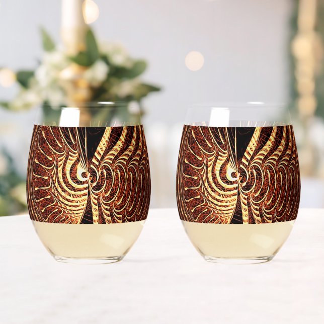 Tigerfish Stemless Wine Glass (Insitu (Wedding))