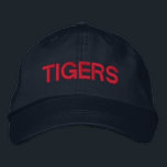 Tigers Adjustable Cap<br><div class="desc">Support your favourite team with this cap. Text is customisable,  so you can substitute your favourite team name in place of "Tigers". Choose from a variety of stitch colours.</div>