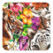 Tigers and Flowers Beautiful Jungle Artwork