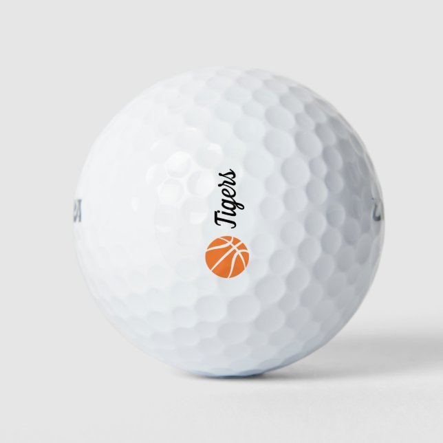 Tigers Basketball Golf Balls (Front)