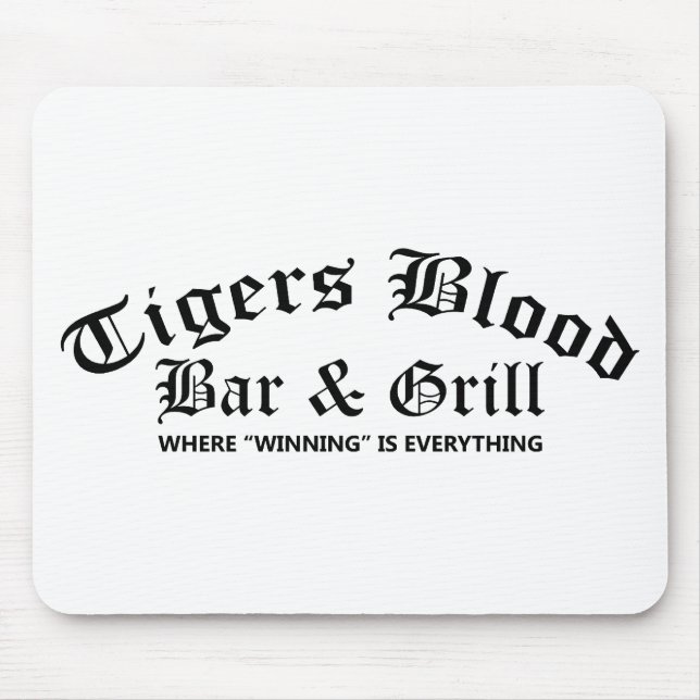 Tigers Blood Bar & Grill Mouse Pad (Front)