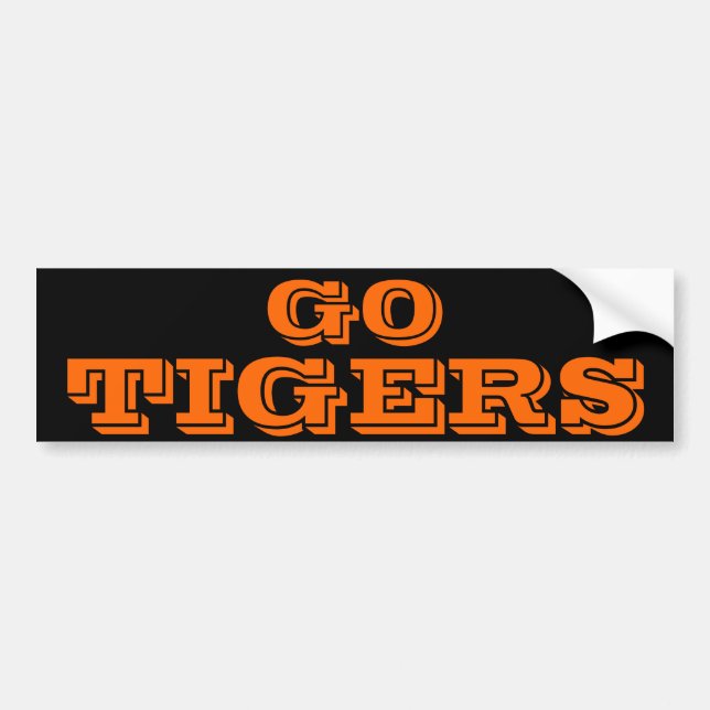Tigers Bumper Sticker (Front)