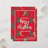 Tigers, Christmas Trees, Merry Christmas Greeting