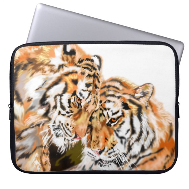 Tigers Couple Laptop Sleeve Family (Front)