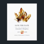 Tiger's Eye Crystals Wedding Save The Date Flyer<br><div class="desc">Watercolor tigers eye crystal themed wedding save the date card. Please note that this budget invitation is on flyer paper and it is very thin. Envelopes are not included. For thicker invitations with envelopes included and matching products on the same theme please see the collection below.</div>