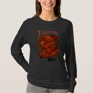 Tigers Face Sports Football Baseball Basketball Gr T-Shirt