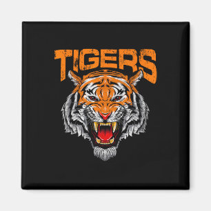 Tigers Football School Sports Distressed Game Day  Magnet