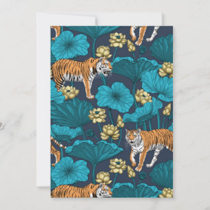 Tigers in the yellow lotus pond