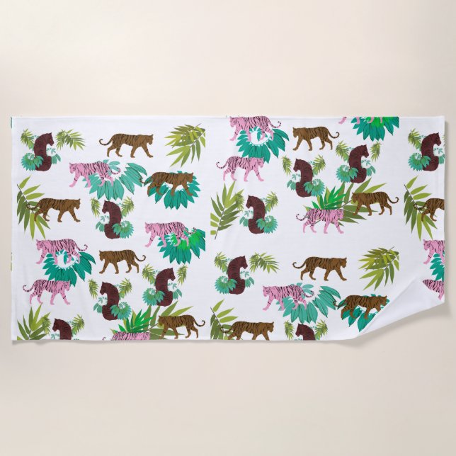 Tigers Jungle Beach Towel (Front)