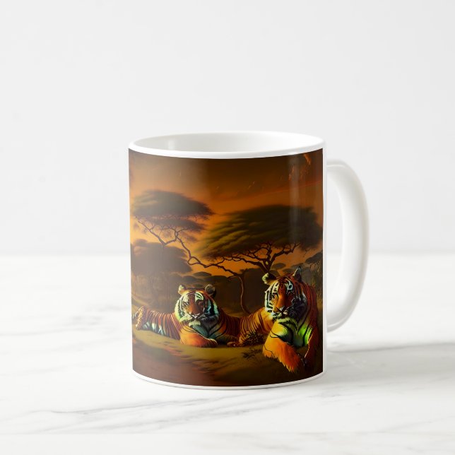 Tigers just Chillin' Coffee Mug (Front Right)
