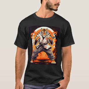 Tiger's Kicks A Dynamic Tiger Karate Artist Graphi T-Shirt