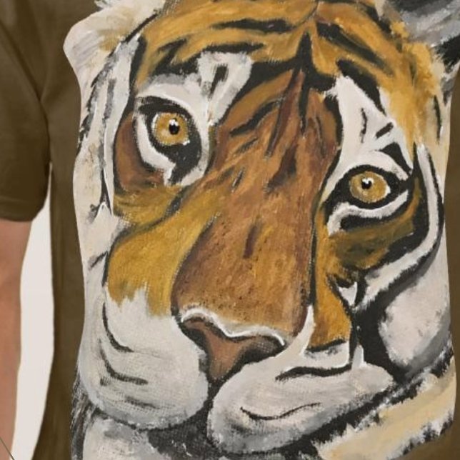  Tiger's Large Happy Face Multimedial T-Shirt (Creator Uploaded)