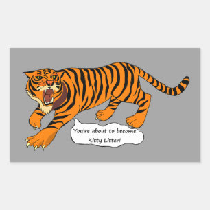 Tigers, Lions and Puns Rectangular Sticker