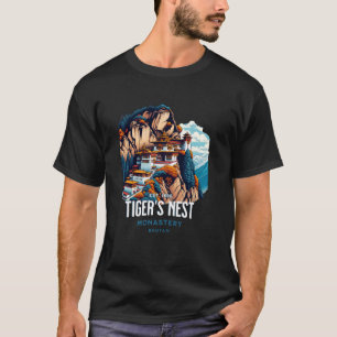 Tiger's Nest Monastery Bhutan Paro Himalayan Cultu T-Shirt