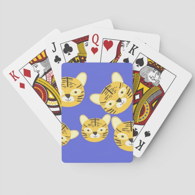 tigers painting art playing cards (Back)