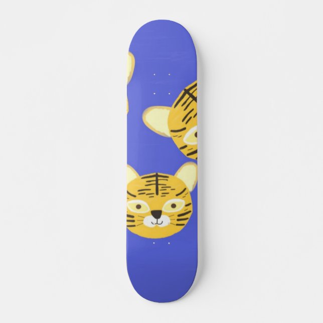tigers painting art skateboard (Front)