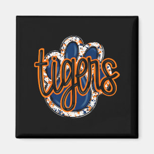 Tigers Paw Print Spirit Team Mascot Animal Pride Magnet