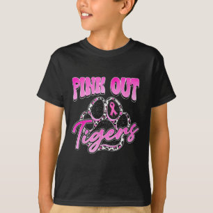 Tigers Pink Out Football Tackle Breast Cancer Wome T-Shirt