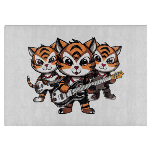 Tigers Playing Band Cutting Board