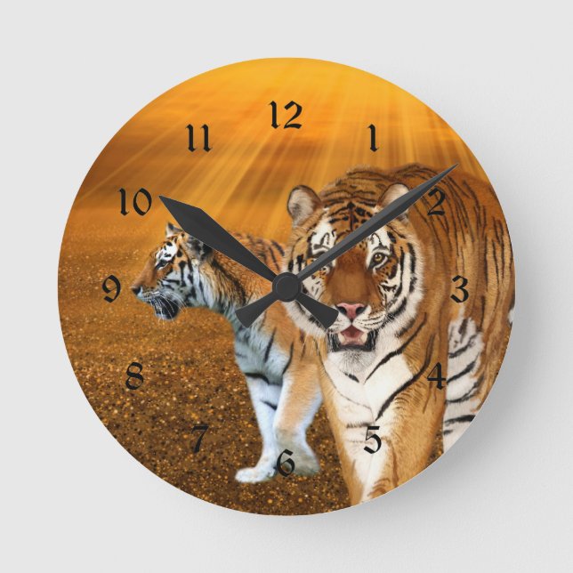 Tigers Round Clock (Front)