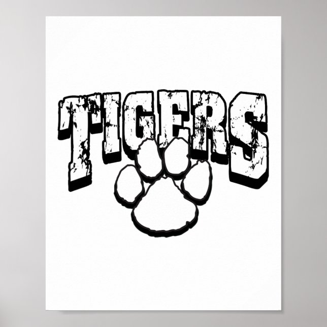 Tigers School Spirit Back To School B  Poster (Front)