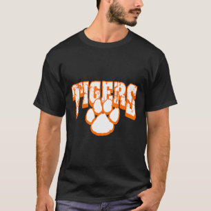 Tigers School Spirit Mascot Back To School Orange  T-Shirt