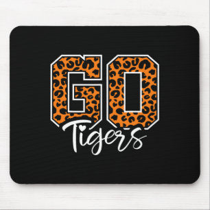 Tigers School Sports Fan Team Spirit Mascot Cute H Mouse Pad