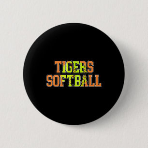 Tigers Softll Mom Orange Tiger Pride Softll Coach  6 Cm Round Badge